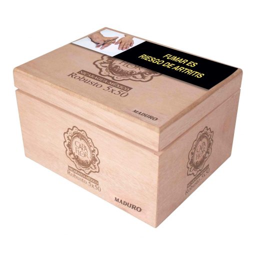 CAPA FLOR ROBUSTO CAJA EN ACABADO NATURAL CON 20 PUROS MADUROS - Image 4