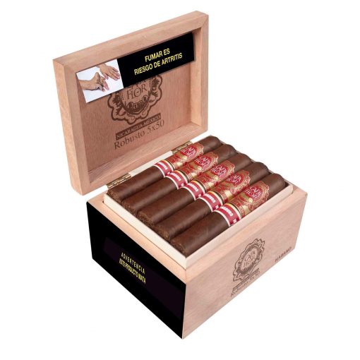 CAPA FLOR ROBUSTO CAJA EN ACABADO NATURAL CON 20 PUROS MADUROS - Image 2