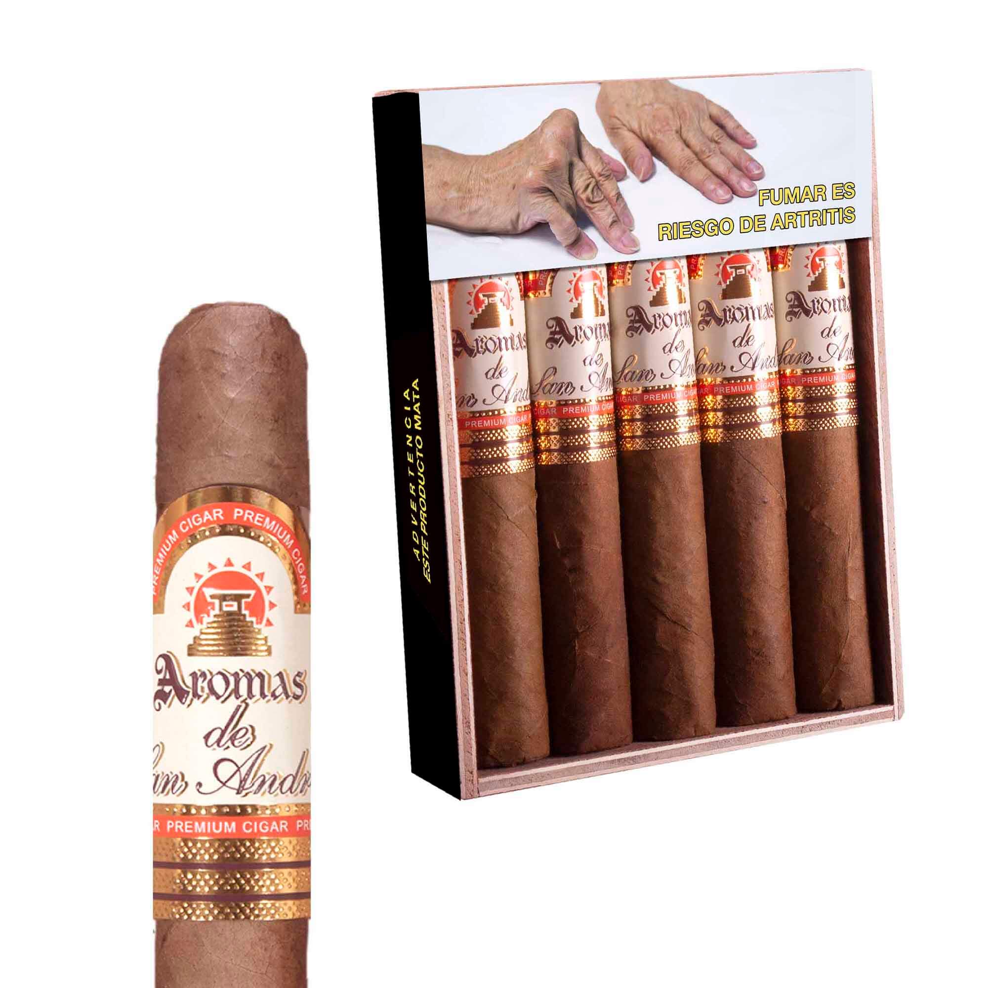 AROMAS SAN ANDRES ROBUSTO CAJA CON 5 PUROS