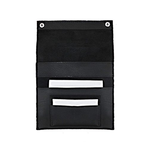 TABAQUERA PARK LANE PIEL VACUNO DOS BROCHES COLOR NEGRO - Image 2