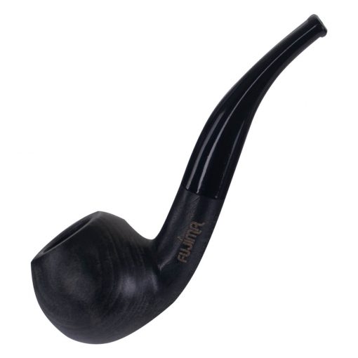 PIPA FUJIMA DE MADERA SEMI CURVA CAZOLETA REDONDA COLOR NEGRO SERIE M