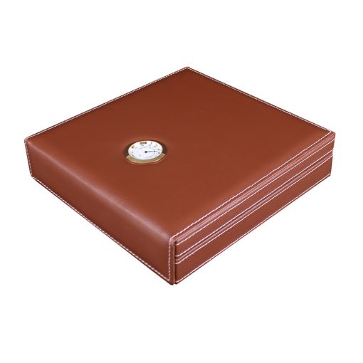 HUMIDOR DE VIAJE ESTILO FOLDER PU COLOR CAFÉ