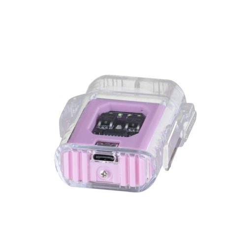 ENCENDEDOR ELÉCTRICO RECARGABLE DOBLE ARCO IMPERMEABLE DE CARCASA TRANSPARENTE  COLOR ROSA - Image 4
