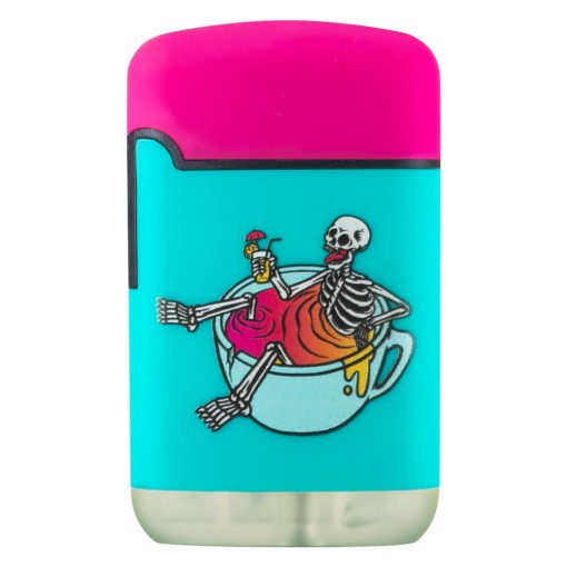 ENCENDEDOR ZENGAZ MEGA JET CALAVERA COLORIDA