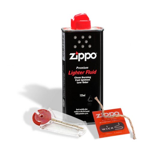 SET ZIPPO BLISTER GASOLINA MZ3141, PIEDRA Y MECHA
