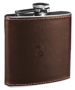 Alternative view of LICORERA PARK LANE CON CUBIERTA DE PIEL GENUINA COLOR CAFE DE 6 OZ