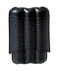 PURERA TIPO PIEL AGRIETADA PARA3 PUROS COLOR NEGRO
