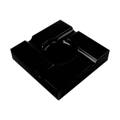 CENICERO PARK LANE CUADRADO COLOR NEGRO BRILLANTE PARA 4 PUROS