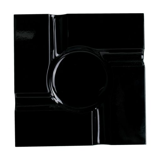 CENICERO PARK LANE CUADRADO COLOR NEGRO BRILLANTE PARA 4 PUROS - Image 3