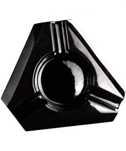 CENICERO PARK LANE TRIANGULAR COLOR NEGRO BRILLANTE PARA 3 PUROS