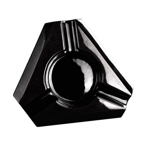 CENICERO PARK LANE TRIANGULAR COLOR NEGRO BRILLANTE PARA 3 PUROS
