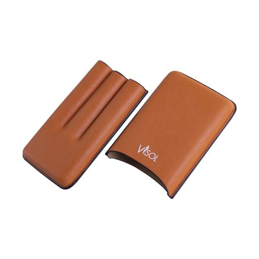 PURERA DE CUERO COLOR MARRON PARA 3 PUROS RING 60 - Image 3