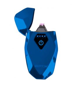 ENCENDEDOR ELECTRICO RECARGABLE DOBLE ARCO DISE O ROMBO COLOR AZUL BRILLANTE