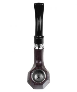 Alternative view of PIPA CURVA DE RESINA COLOR CHOCOLATE FORMA OCTAGONAL