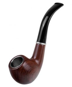 PIPA CURVA DE RESINA COLOR TABACO