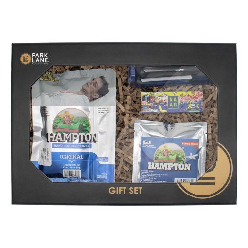 SET DE REGALO CON ROLADORA, TABACO HAMPTON , FILTROS Y PAPEL PARA LIAR