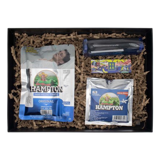 SET DE REGALO CON ROLADORA, TABACO HAMPTON , FILTROS Y PAPEL PARA LIAR - Image 2