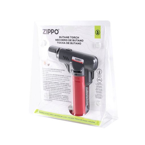 ENCENDEDOR ZIPPO BUTANE TORCH COLOR ROJO CON GRIS - Image 2