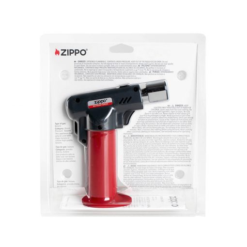 ENCENDEDOR ZIPPO BUTANE TORCH COLOR ROJO CON GRIS - Image 4