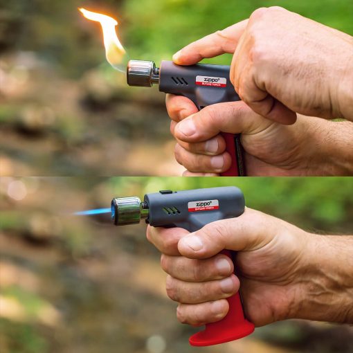 ENCENDEDOR ZIPPO BUTANE TORCH COLOR ROJO CON GRIS - Image 5