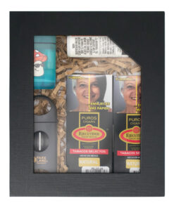 SET EJECUTIVOS NATURAL #7 (2), ENCENDEDOR ZENGAZ, CORTAPURO NEGRO Y MINI GAS RONSON