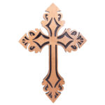 CRUCIFIJO DE MADERA PARA DECORACION CRUZ GRABADA DISEÑO VECCHIO