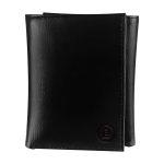 BILLETERA PARK LANE TRIPLE DE PIEL COLOR NEGRO