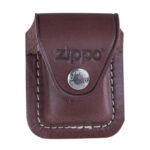 FUNDA ZIPPO PIEL CAFE PARA ENCENDEDOR CON CLIP