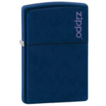 ENCENDEDOR ZIPPO AZUL MARINO MATE LOGO ZIPPO