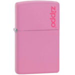 ENCENDEDOR ZIPPO ROSA MATE CON LOGO ZIPPO