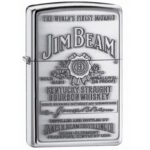 ENCENDEDOR ZIPPO CROMADO BRILLANTE EMBLEMA JIM BEAN