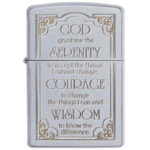 ENCENDEDOR ZIPPO ORACION DE LA SERENIDAD