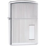 ENCENDEDOR ZIPPO CROMADO BRILLANTE RAYAS VERTICALES ENGINE TURNED