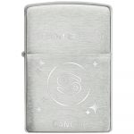 ENCENDEDOR ZIPPO CROMADO MATE CON SIGNO ZODIACAL