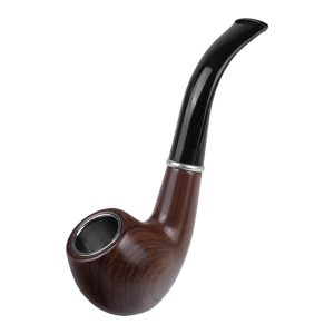 PIPA CURVA DE RESINA COLOR TABACO