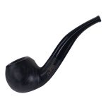 PIPA FUJIMA DE MADERA SEMI CURVA CAZOLETA REDONDA COLOR NEGRO SERIE M