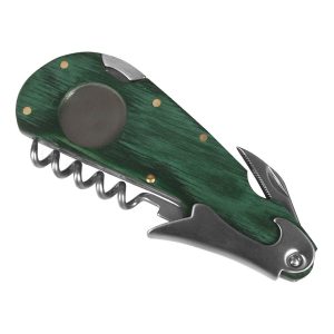 SACACORCHOS DE 2 TIEMPOS CON CORTAPURO VERDE