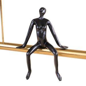 FIGURA DECORATIVA MUJER EN COLUMPIO GRANDE
