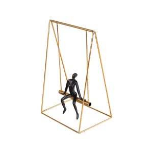 FIGURA DECORATIVA MUJER EN COLUMPIO PEQUEÑO